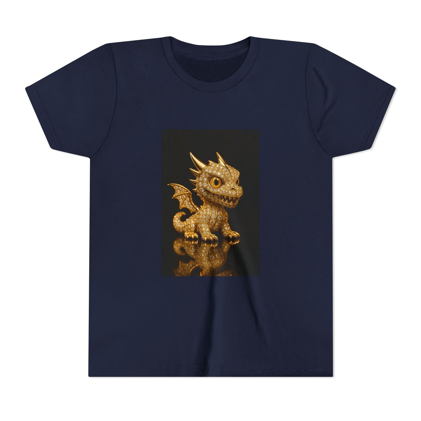 Golden Dragon Youth Tee | Kids Dragon Shirt | Fantasy T-Shirt | Birthday Gift | Playful Apparel | Unique Design