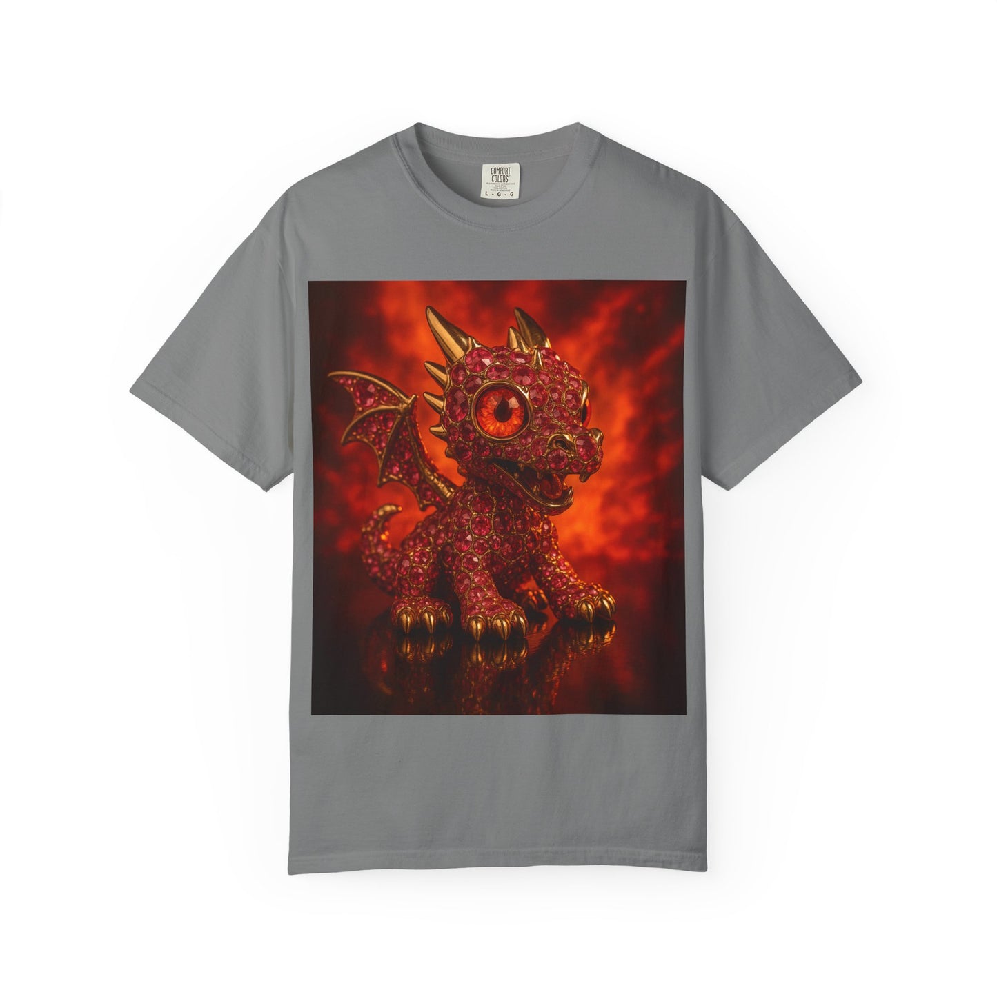 Cute Dragon T-shirt, Unisex Tee, Garment-Dyed Shirt, Gift for Dragon Lovers, Fantasy Apparel, Birthday & Holiday Gift