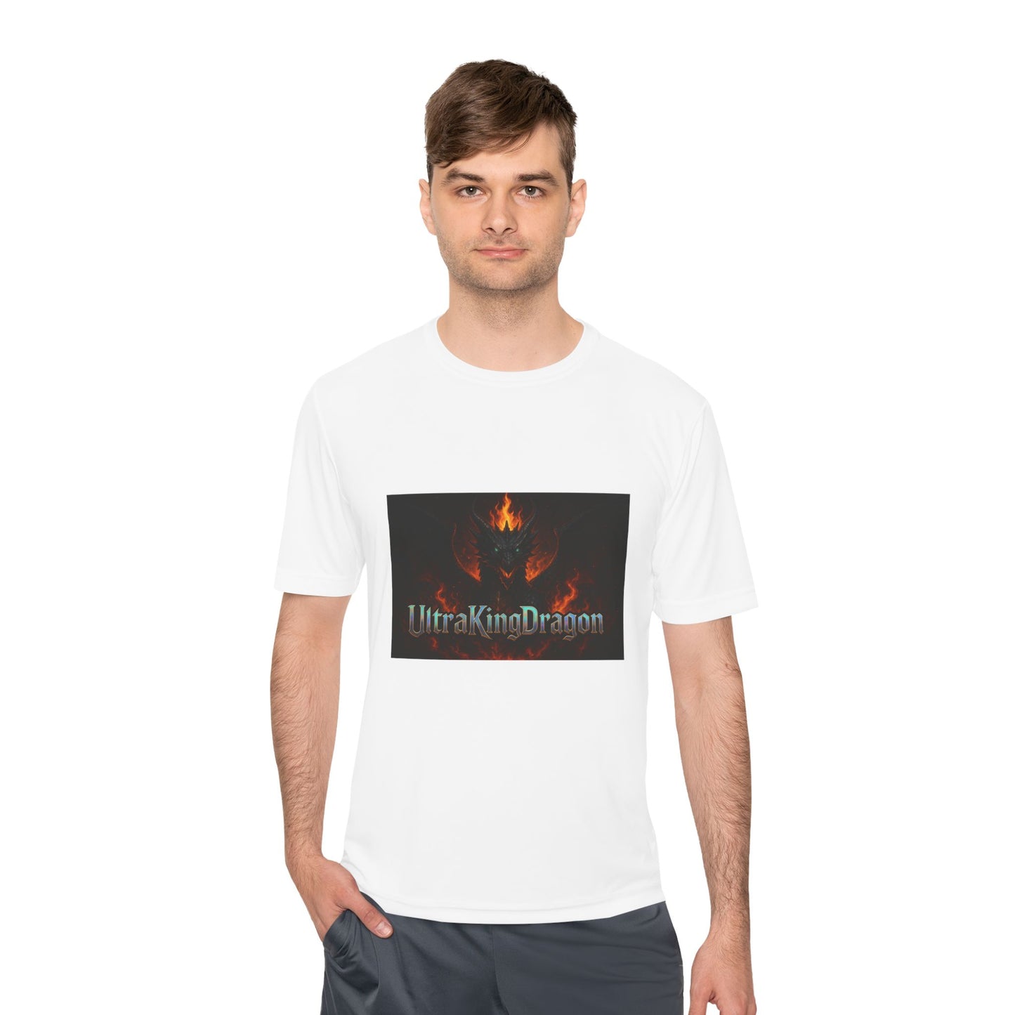 Unisex Moisture Wicking Tee - Dragon Design for Adventure Lovers