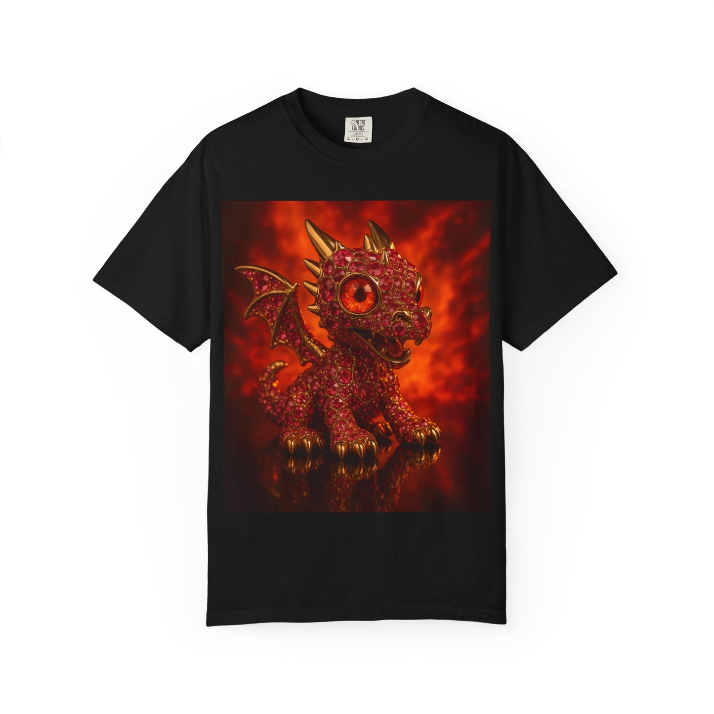 Cute Dragon T-shirt, Unisex Tee, Garment-Dyed Shirt, Gift for Dragon Lovers, Fantasy Apparel, Birthday & Holiday Gift