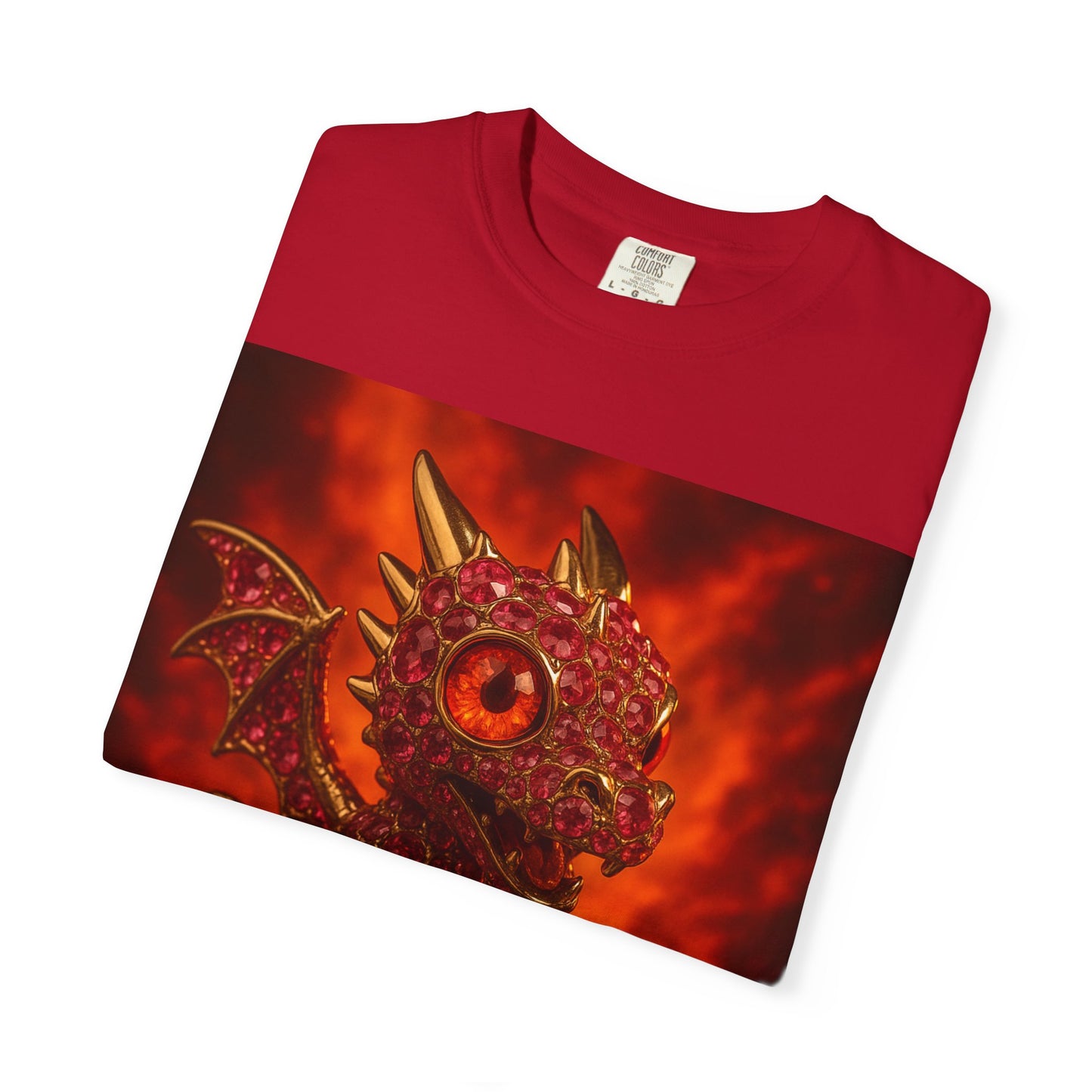 Cute Dragon T-shirt, Unisex Tee, Garment-Dyed Shirt, Gift for Dragon Lovers, Fantasy Apparel, Birthday & Holiday Gift