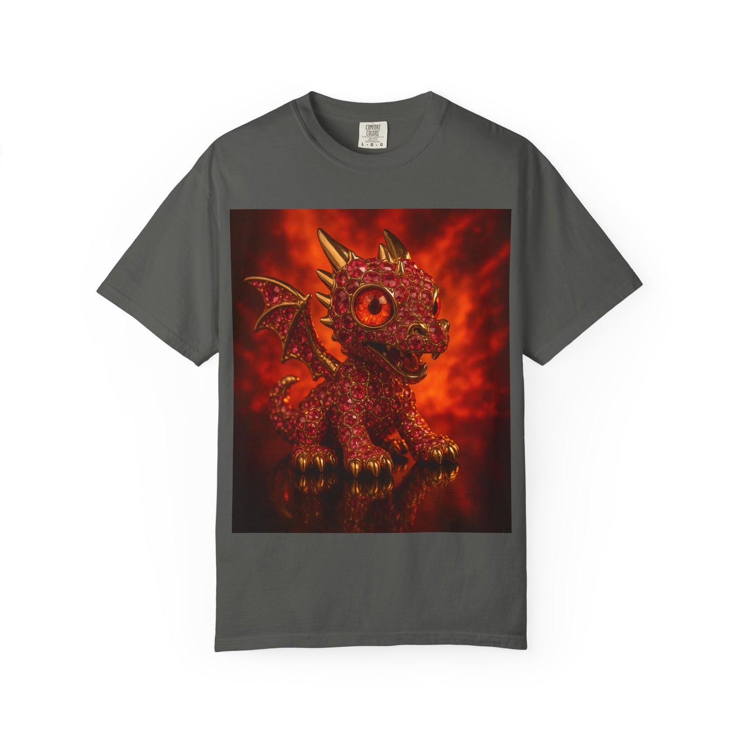 Cute Dragon T-shirt, Unisex Tee, Garment-Dyed Shirt, Gift for Dragon Lovers, Fantasy Apparel, Birthday & Holiday Gift