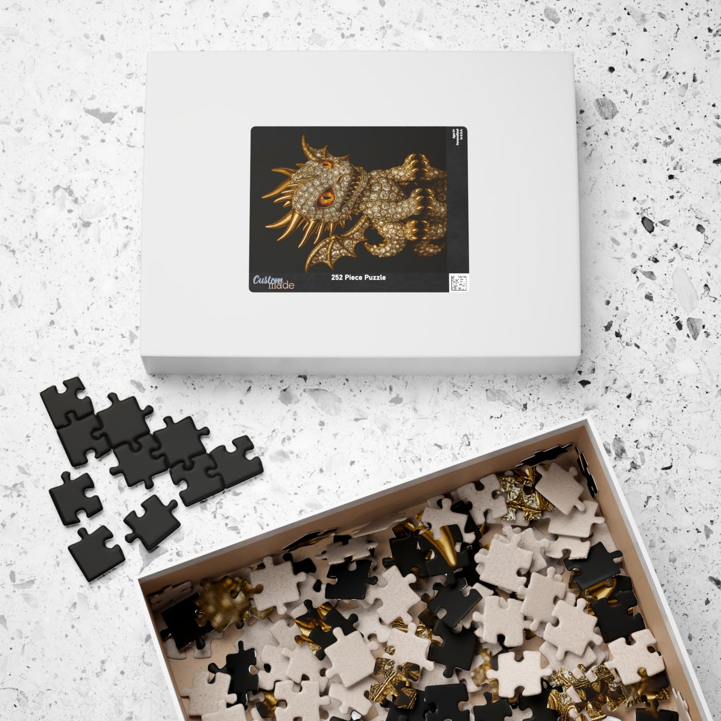 Mystical Dragon Puzzle - Enchanting Jigsaw Fun for All Ages, Family Game Night, Gift for Collectors, Home Decor