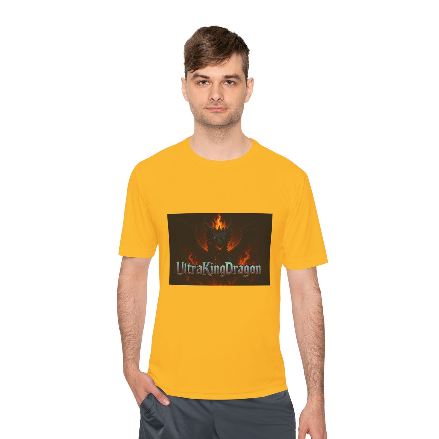 Unisex Moisture Wicking Tee - Dragon Design for Adventure Lovers