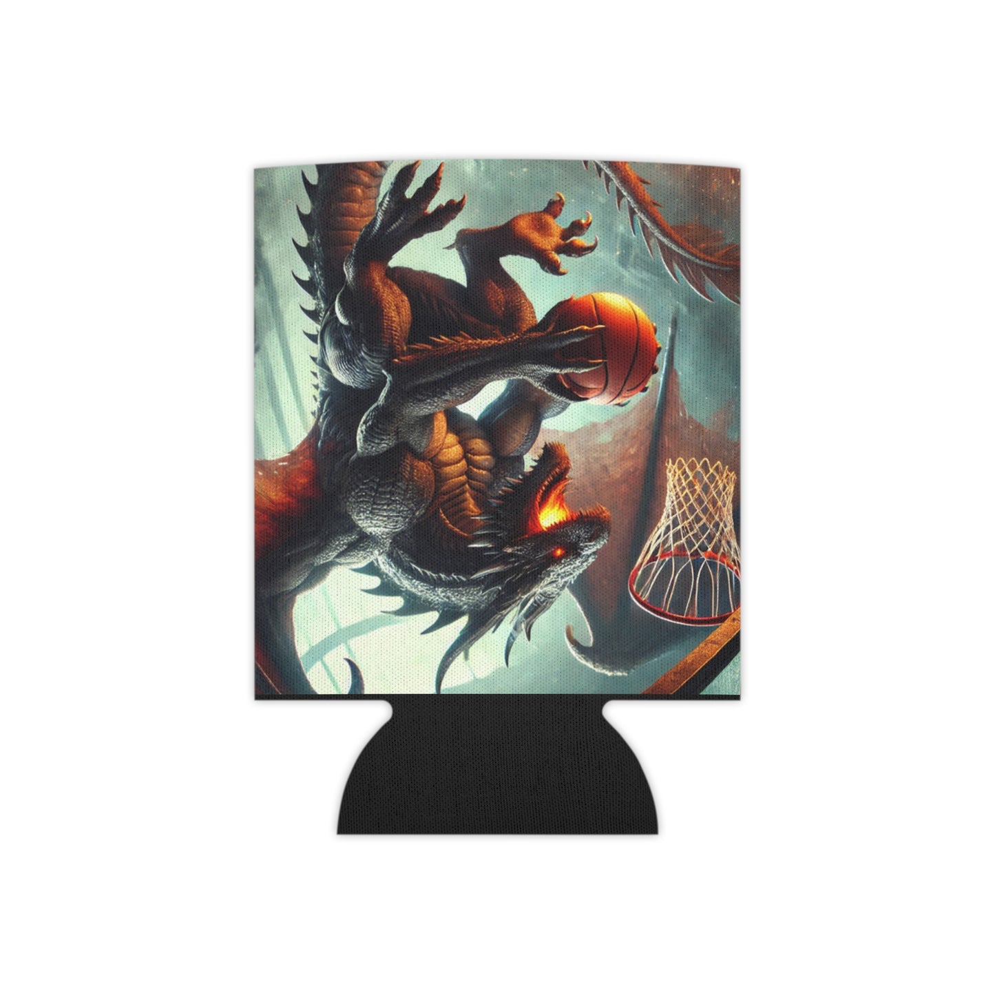 Basketball Dragon Can Cooler - Perfect for Game Day, Tailgating, BBQs, and Sports Fans, Unique Gift for Him, Fun Beverage Holder
