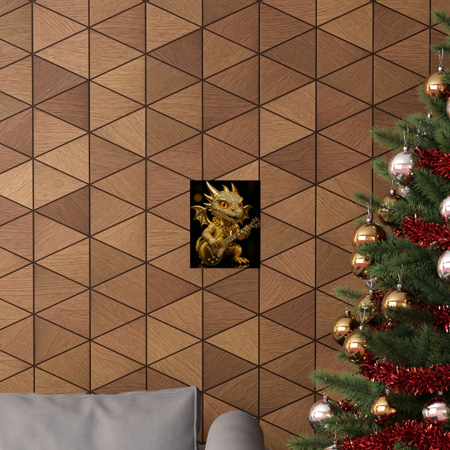 Fantasy Dragon & Genie Matte Vertical Poster - Unique Wall Art for Home Decor