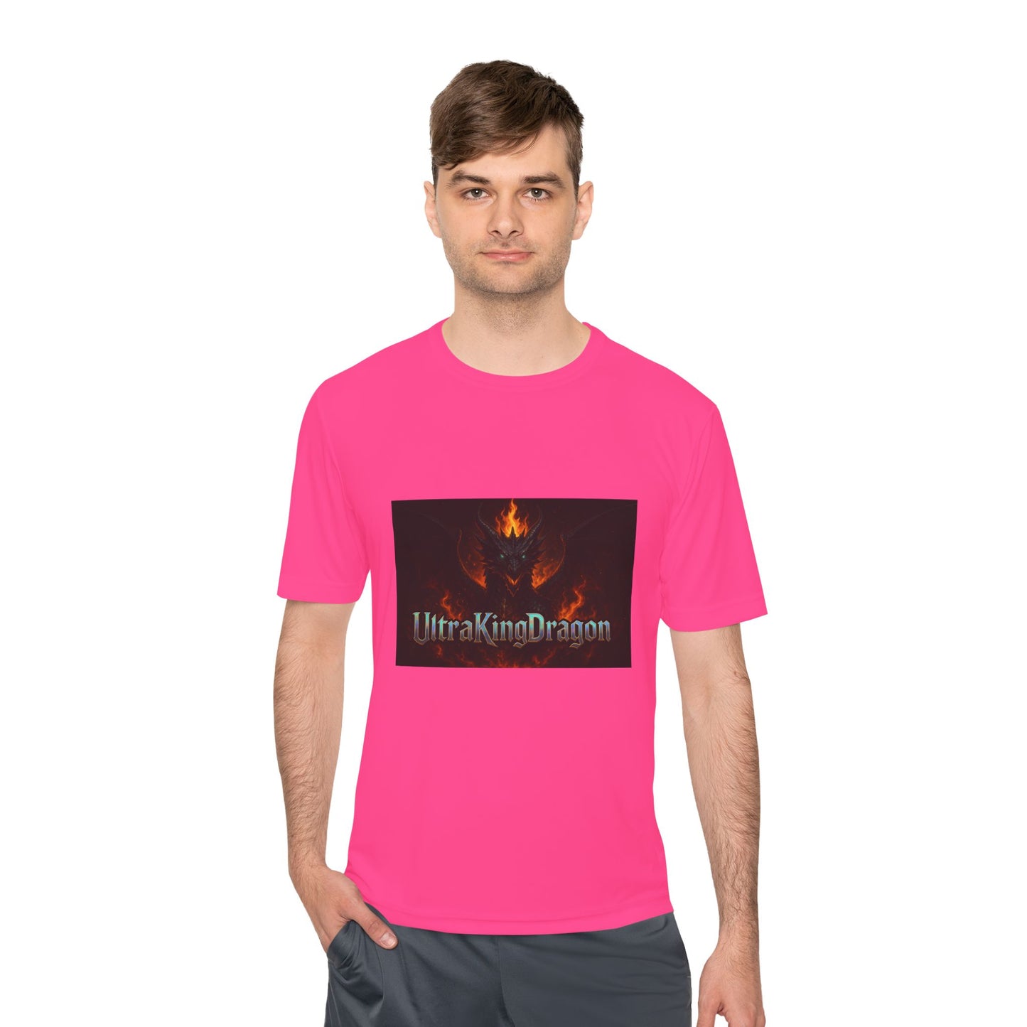 Unisex Moisture Wicking Tee - Dragon Design for Adventure Lovers