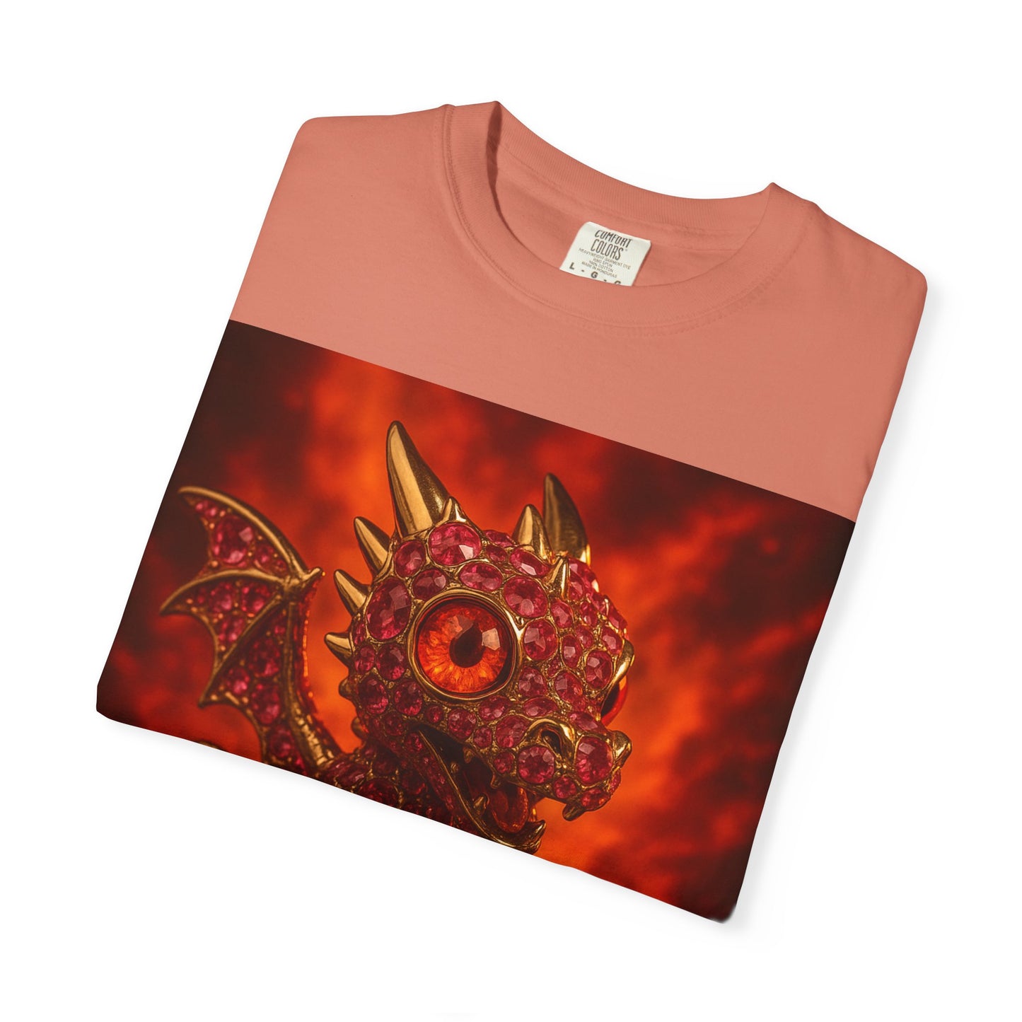 Cute Dragon T-shirt, Unisex Tee, Garment-Dyed Shirt, Gift for Dragon Lovers, Fantasy Apparel, Birthday & Holiday Gift
