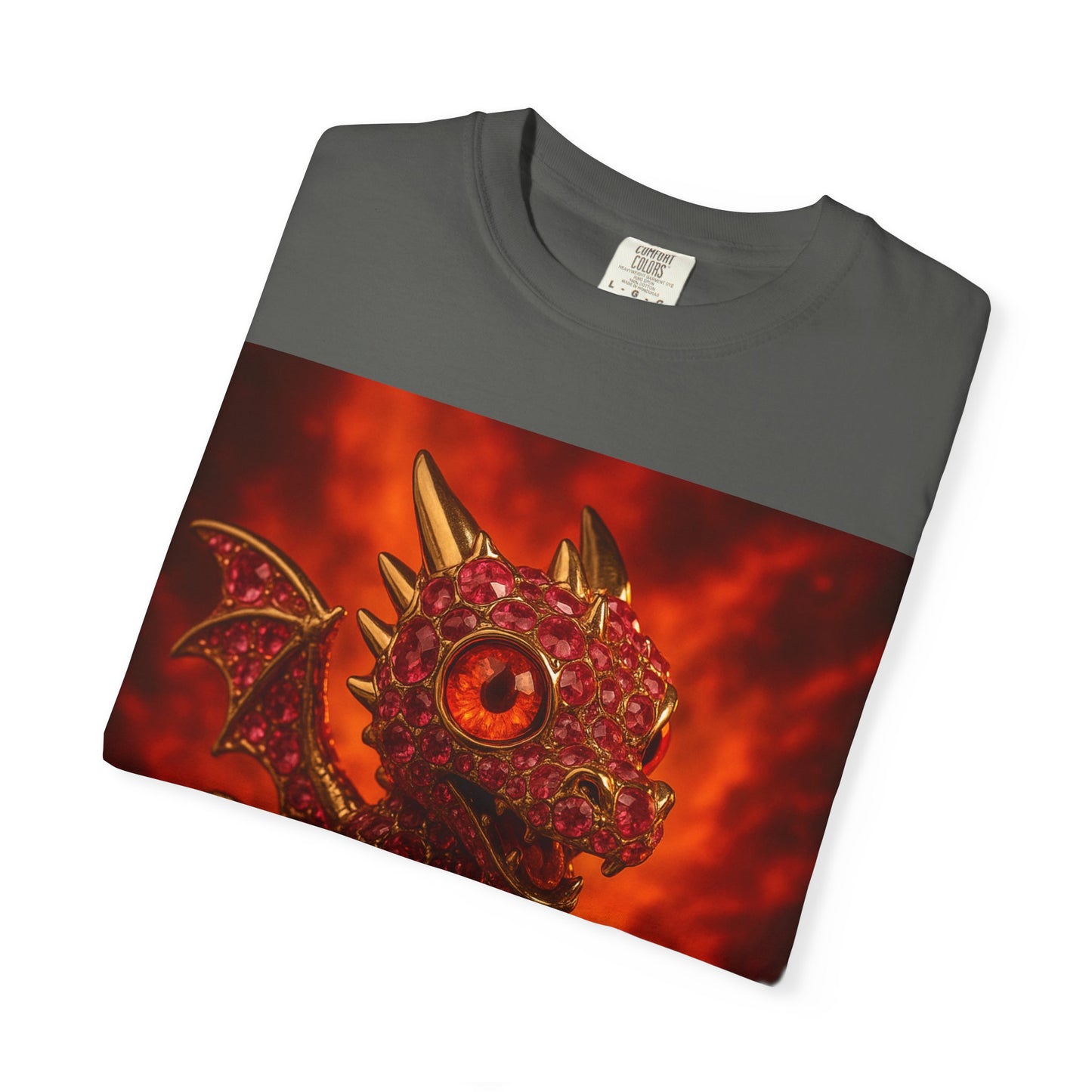 Cute Dragon T-shirt, Unisex Tee, Garment-Dyed Shirt, Gift for Dragon Lovers, Fantasy Apparel, Birthday & Holiday Gift
