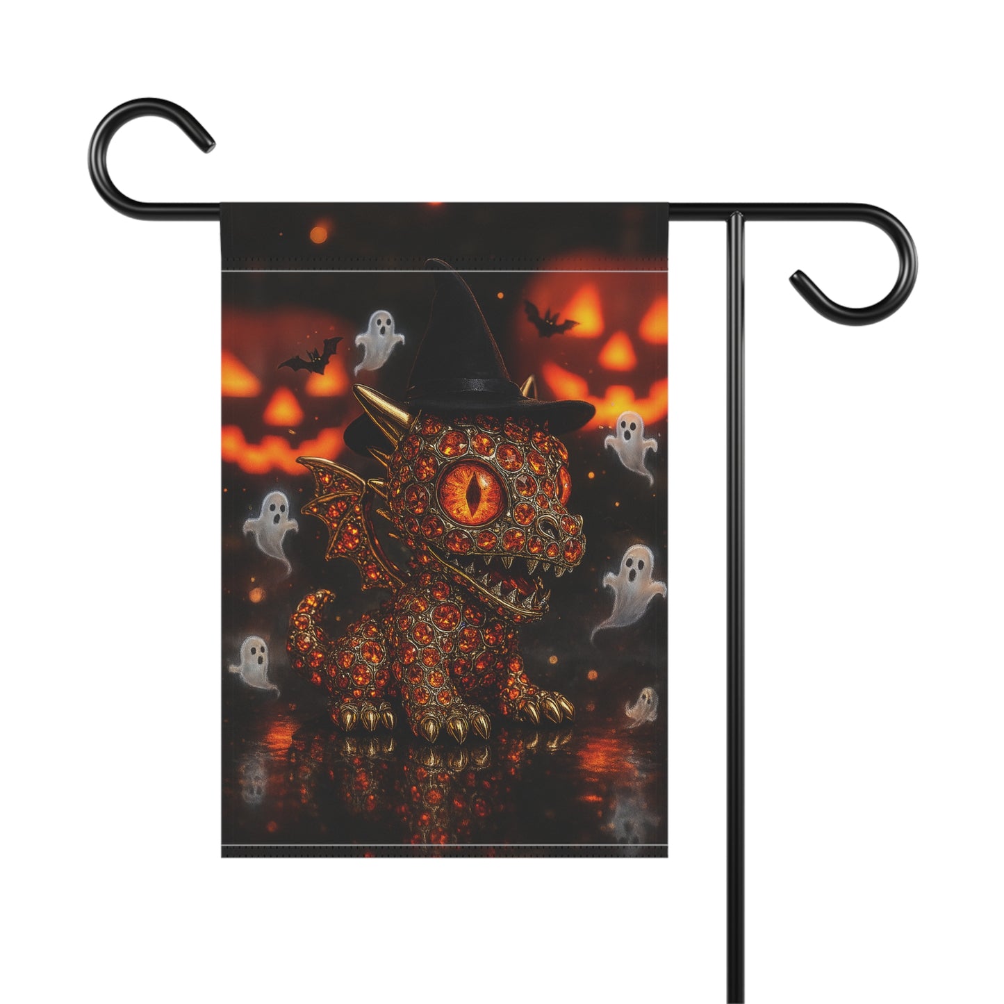 Spooky Halloween Garden Banner, Whimsical Outdoor Decor for Fall, Ghostly Home Decoration, Halloween Yard Flag, Collectible Seasonal Banners