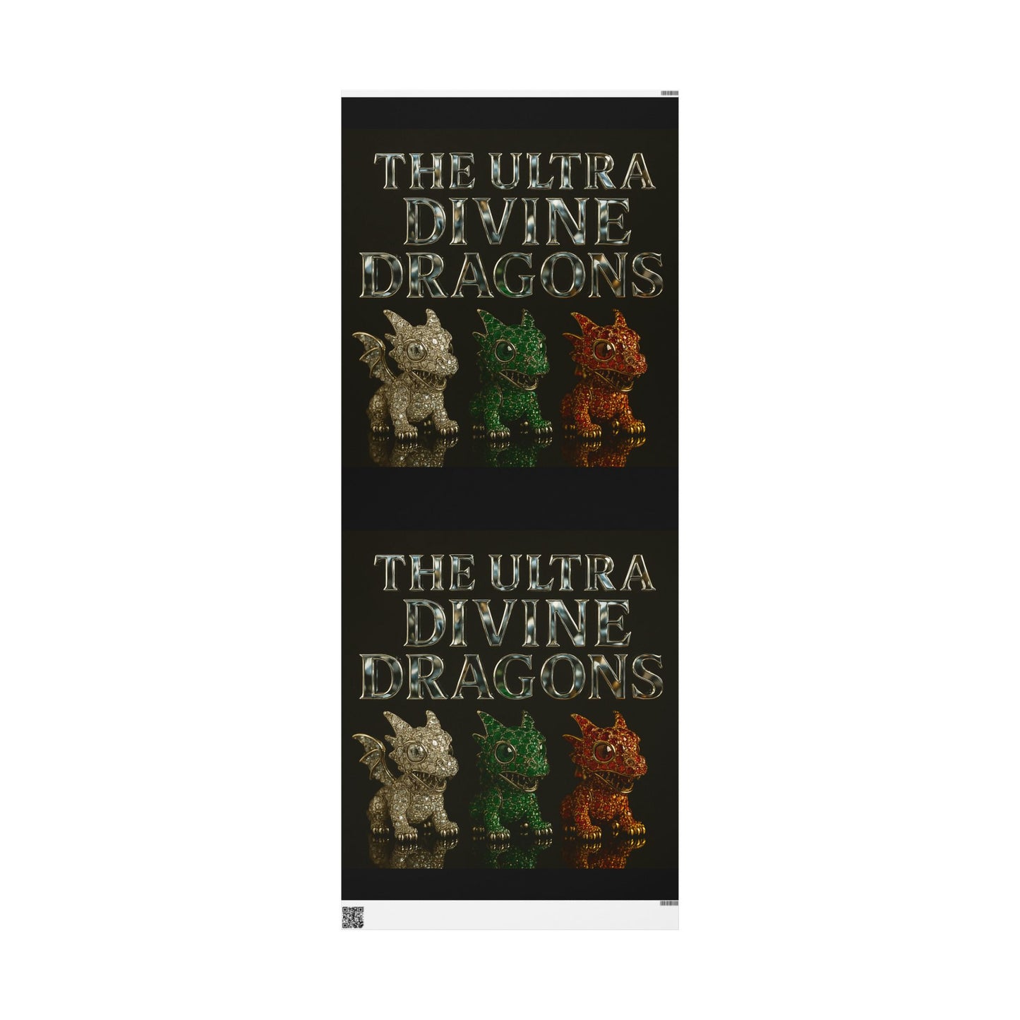 Elegant Dragon & Menorah Wrapping Paper, Festive Gift Wrap for Christmas, Hanukkah, Birthdays, Unique Holiday Themed Wrapping
