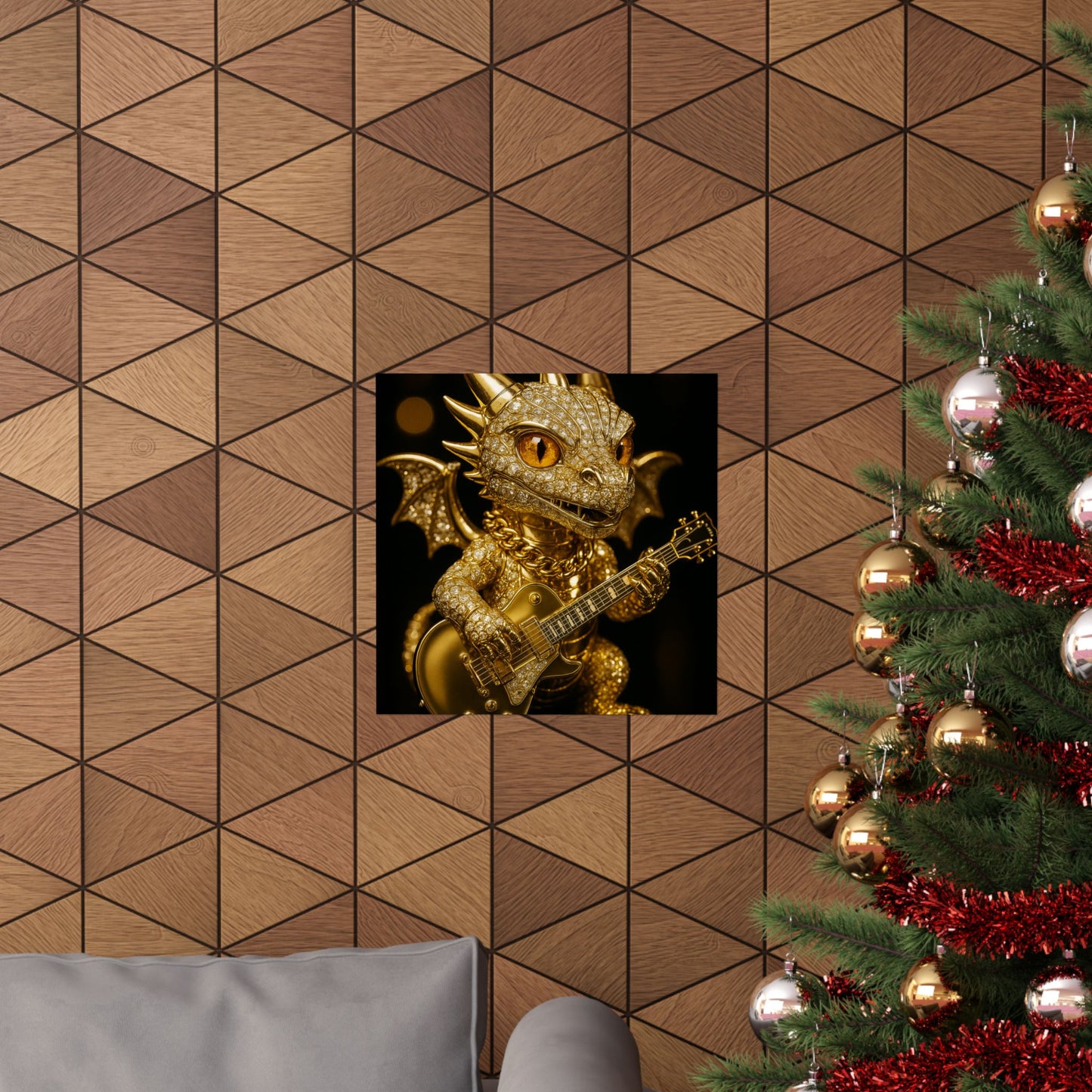 Fantasy Dragon & Genie Matte Vertical Poster - Unique Wall Art for Home Decor