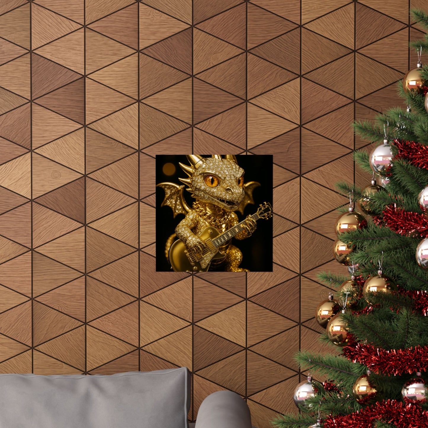 Fantasy Dragon & Genie Matte Vertical Poster - Unique Wall Art for Home Decor