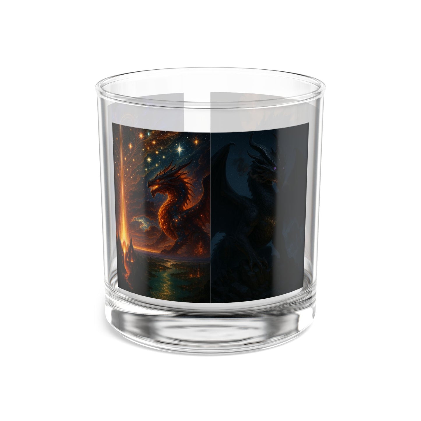 Fantasy Dragon Rocks Glass - 10oz Handmade Drinkware for Gamers and Fantasy Lovers