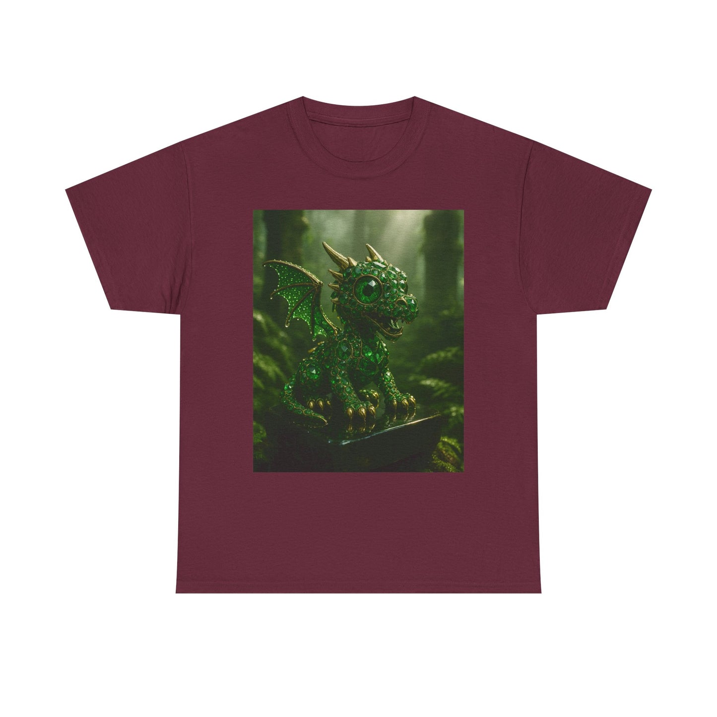 Fantasy Dragon Graphic Tee, Unisex Heavy Cotton Shirt, Cute Dragon Top, Gifts for Dragon Lovers, Whimsical Art T-Shirt, Casual Wear