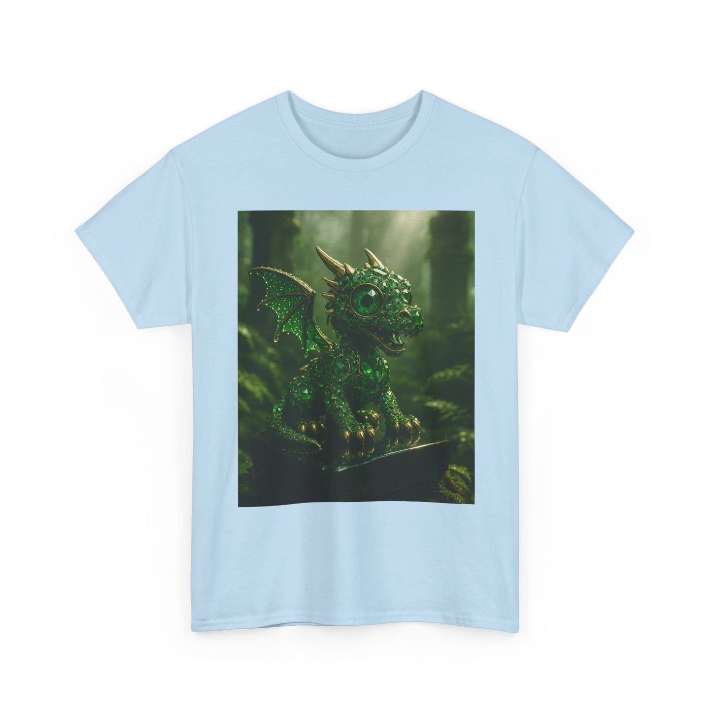 Fantasy Dragon Graphic Tee, Unisex Heavy Cotton Shirt, Cute Dragon Top, Gifts for Dragon Lovers, Whimsical Art T-Shirt, Casual Wear