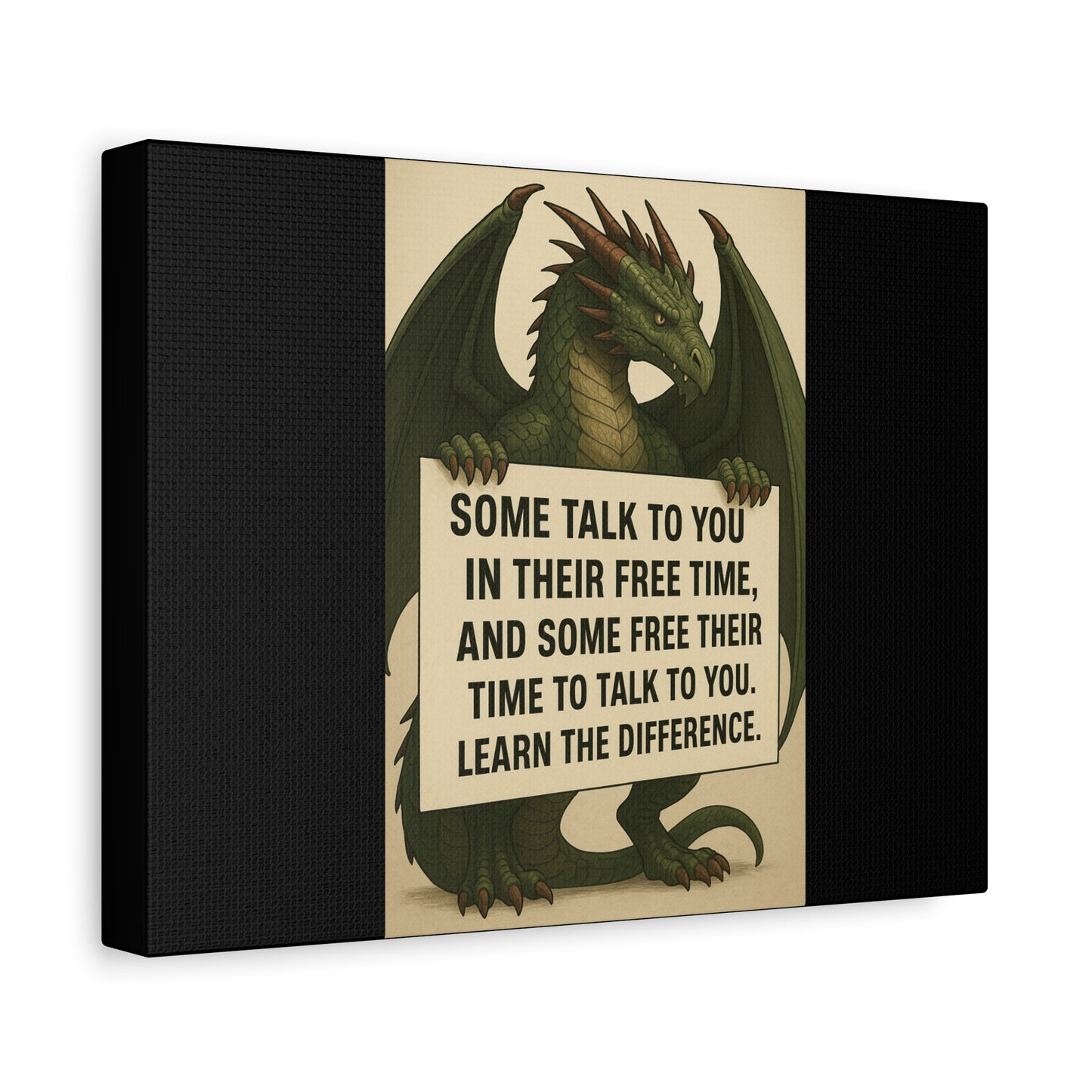 Dragon Wall Art - Motivational Canvas Print with Quote
