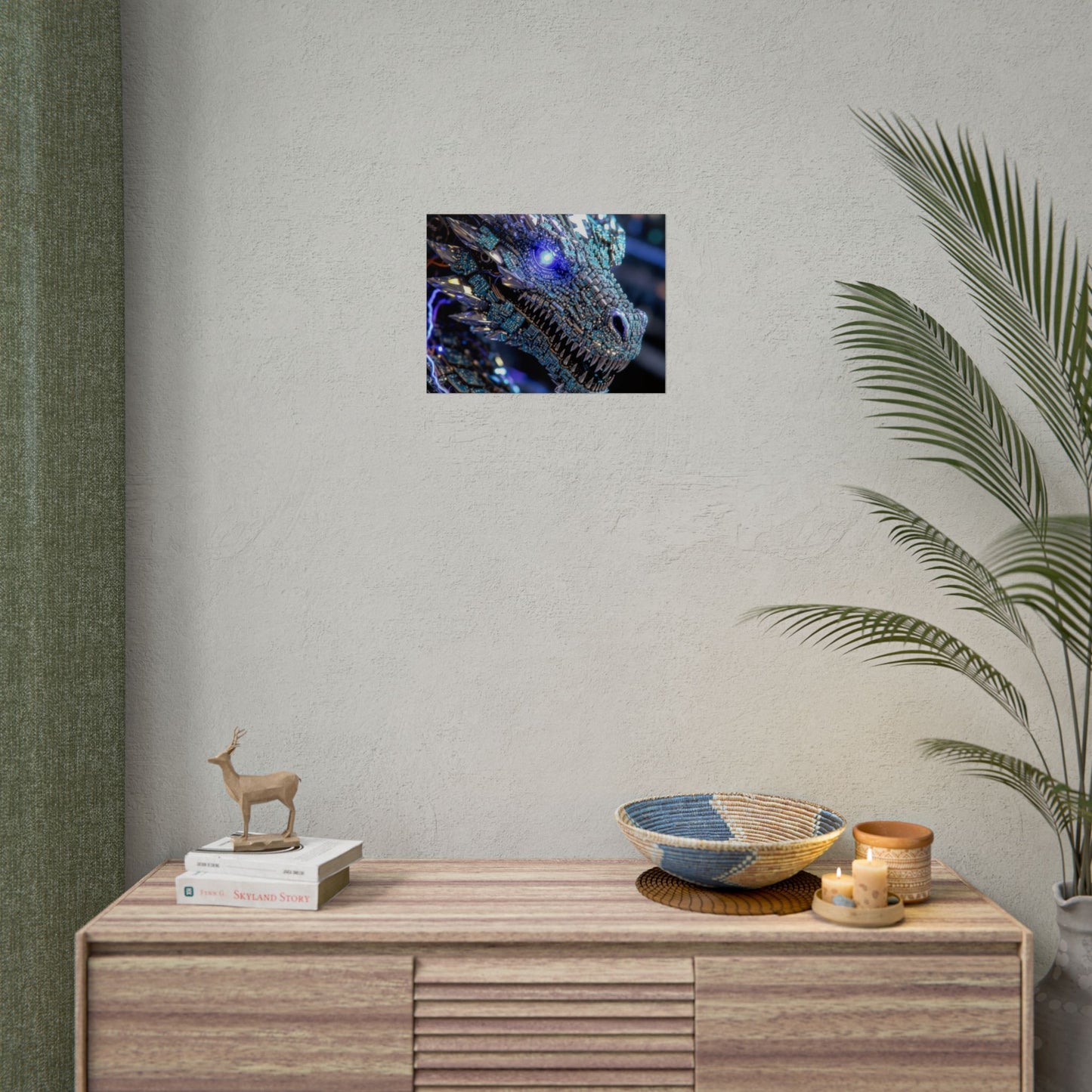Rolled Poster — Crystal Cyber Dragon Art Print