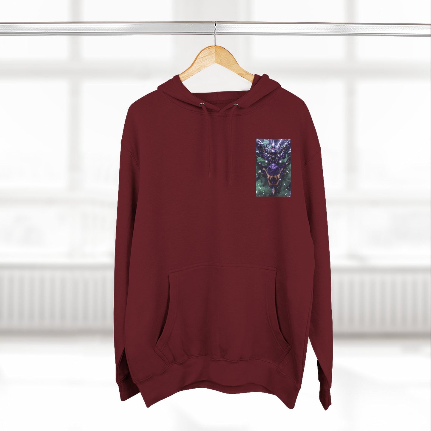 A Mystic Cosmic π Hoodie β Astral Galaxy Cat Chest Print Fleece Hoodie