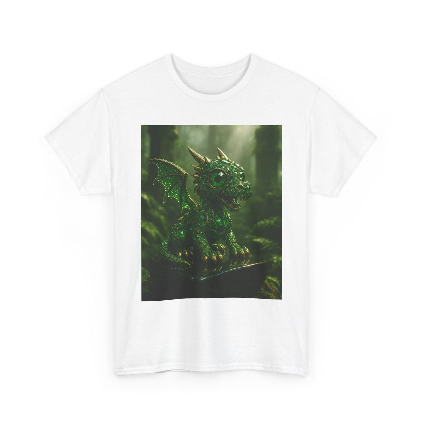 Fantasy Dragon Graphic Tee, Unisex Heavy Cotton Shirt, Cute Dragon Top, Gifts for Dragon Lovers, Whimsical Art T-Shirt, Casual Wear