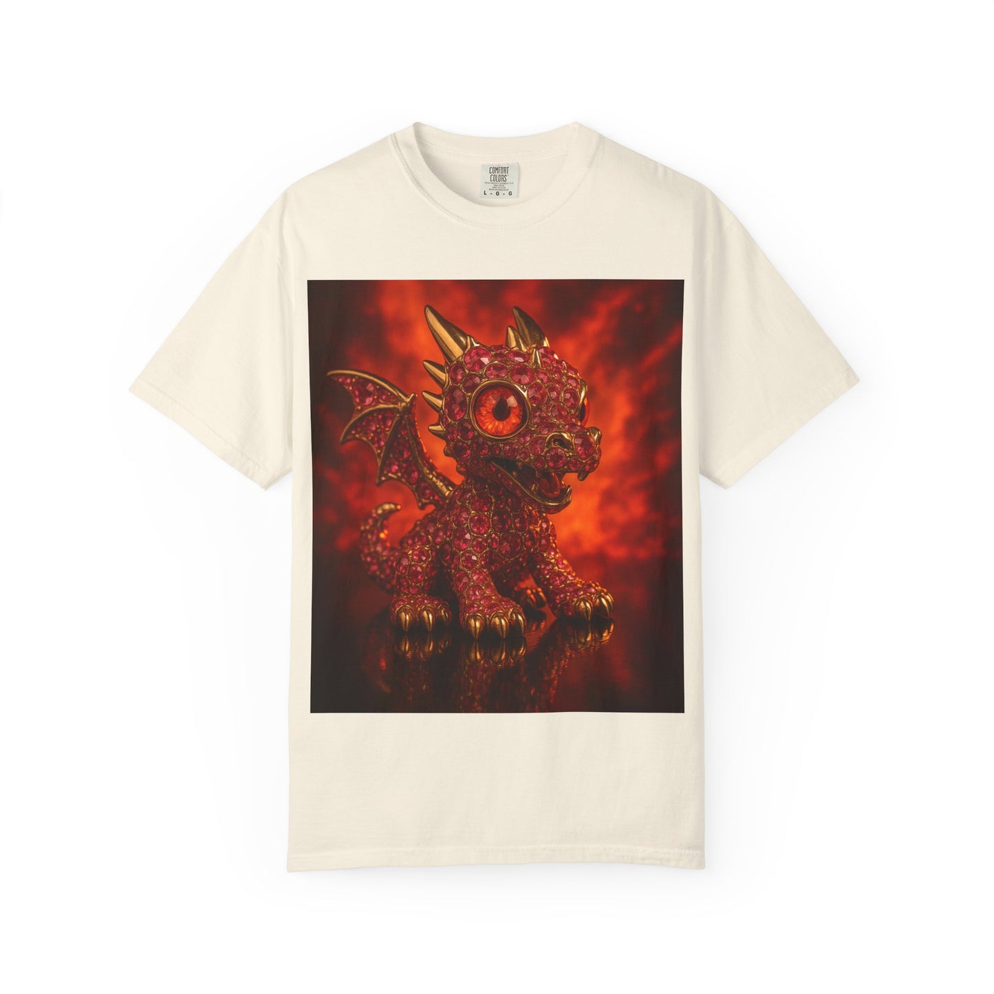 Cute Dragon T-shirt, Unisex Tee, Garment-Dyed Shirt, Gift for Dragon Lovers, Fantasy Apparel, Birthday & Holiday Gift