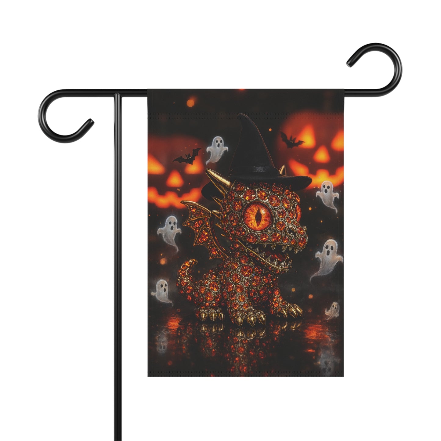 Spooky Halloween Garden Banner, Whimsical Outdoor Decor for Fall, Ghostly Home Decoration, Halloween Yard Flag, Collectible Seasonal Banners