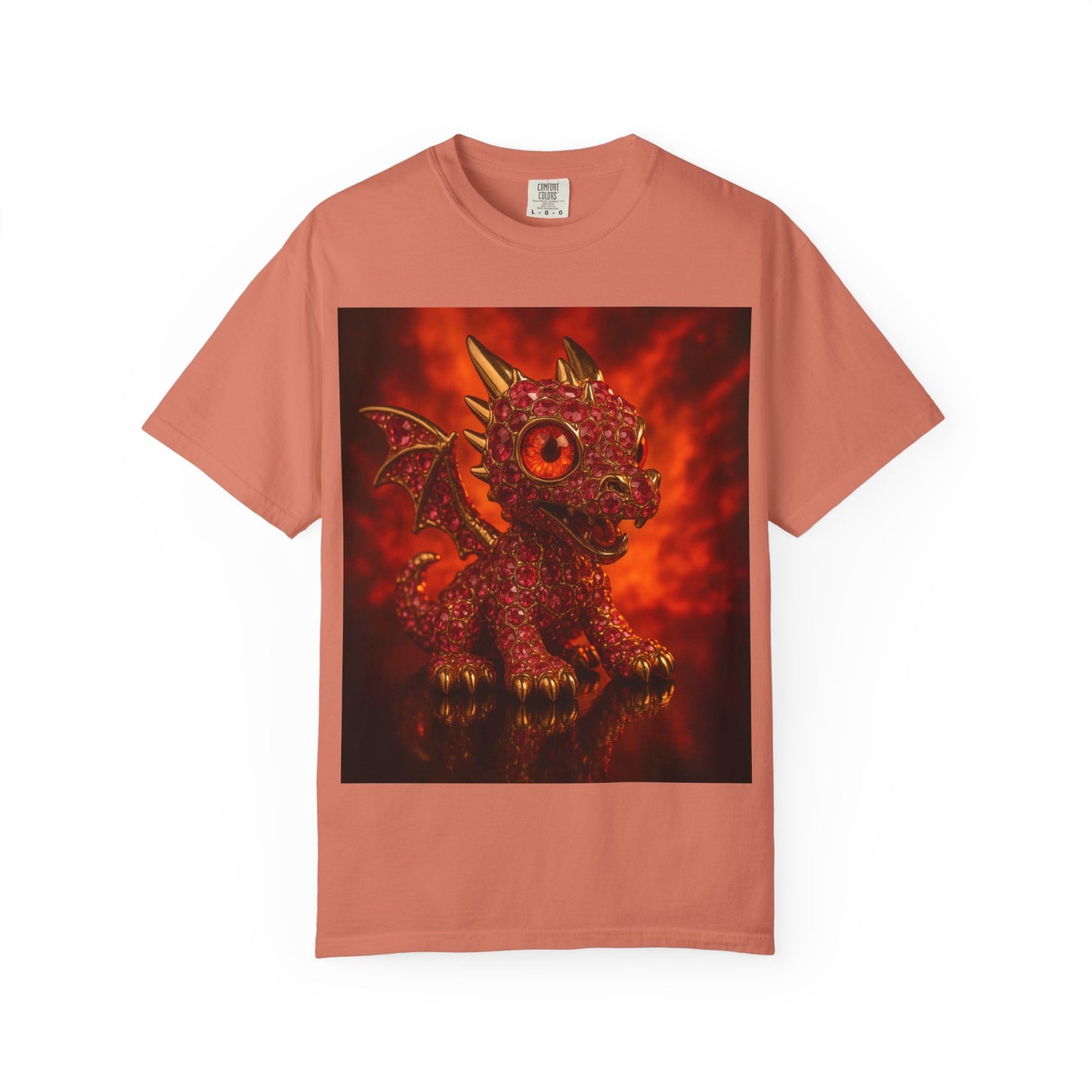 Cute Dragon T-shirt, Unisex Tee, Garment-Dyed Shirt, Gift for Dragon Lovers, Fantasy Apparel, Birthday & Holiday Gift