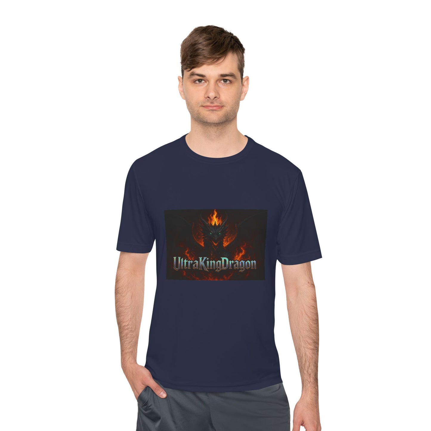 Unisex Moisture Wicking Tee - Dragon Design for Adventure Lovers