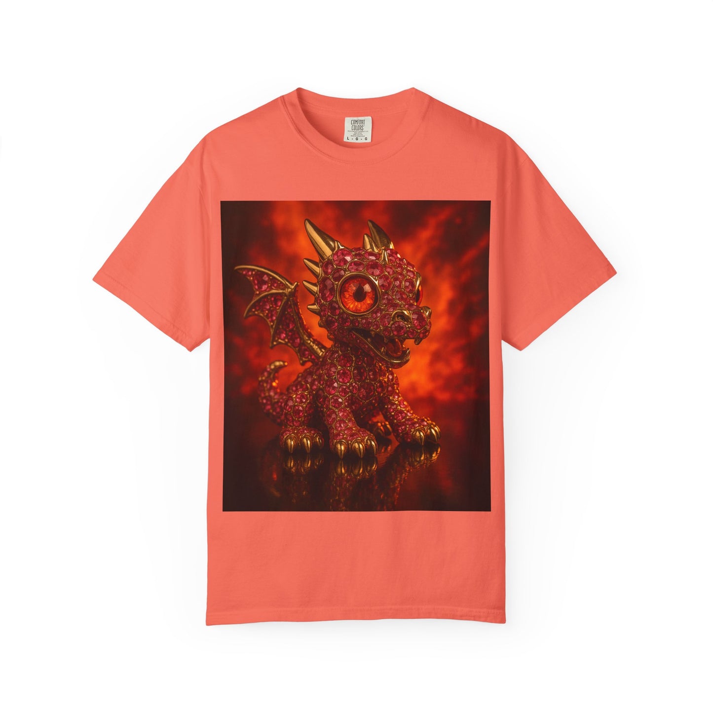 Cute Dragon T-shirt, Unisex Tee, Garment-Dyed Shirt, Gift for Dragon Lovers, Fantasy Apparel, Birthday & Holiday Gift