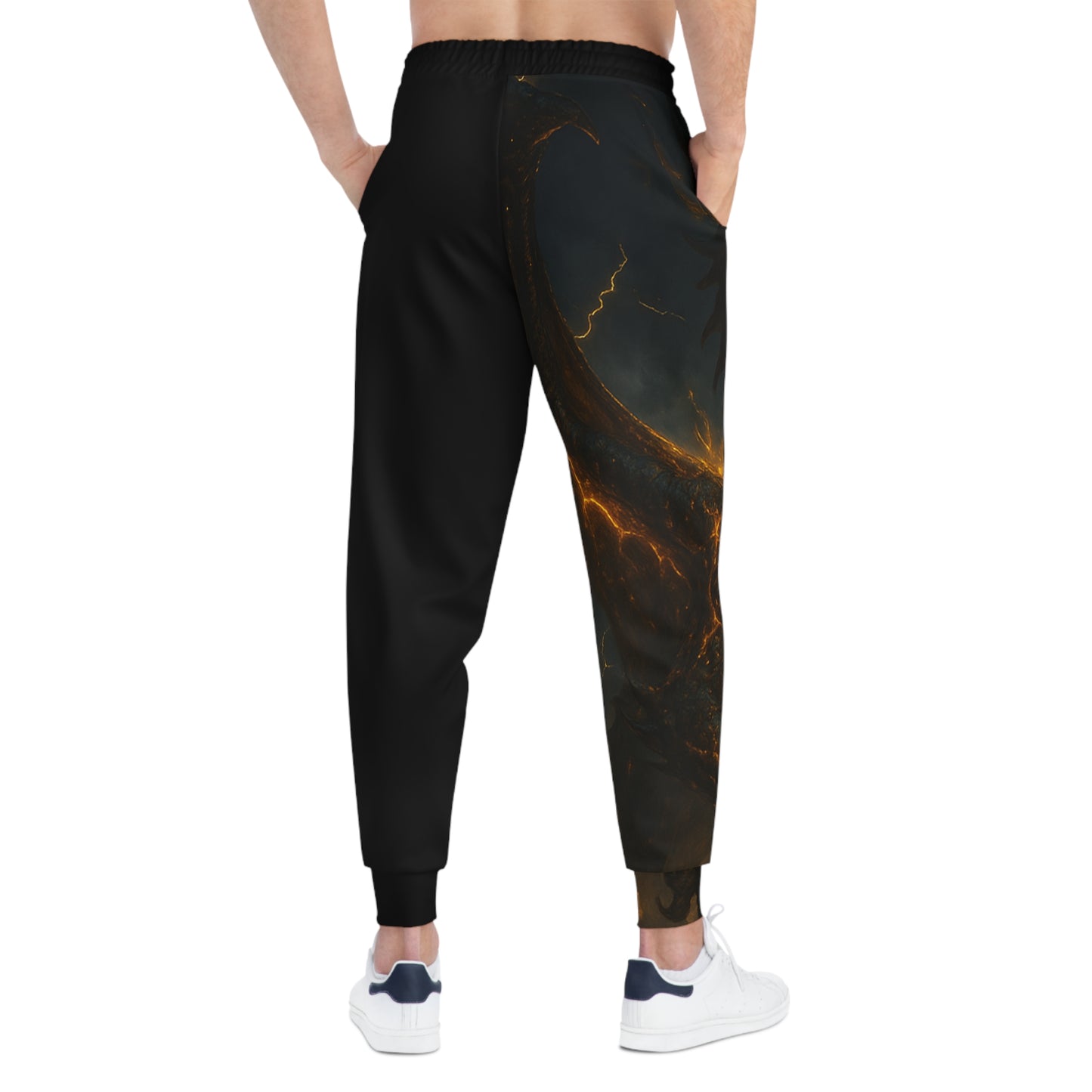 Fire Dragon Graphic Athletic Joggers for Fantasy Lovers
