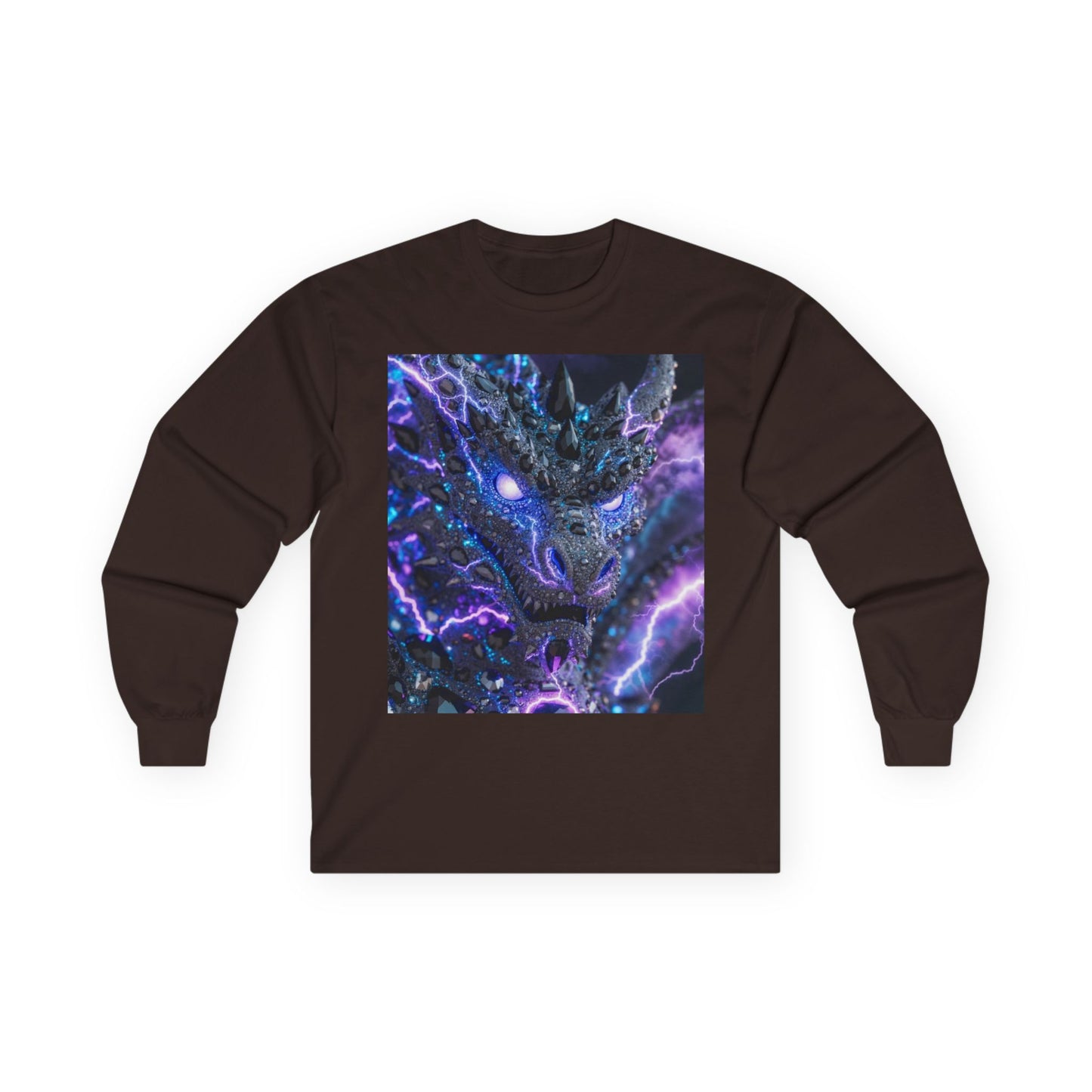 Electric Dragon Long Sleeve Tee — Neon Lightning Fantasy Shirt