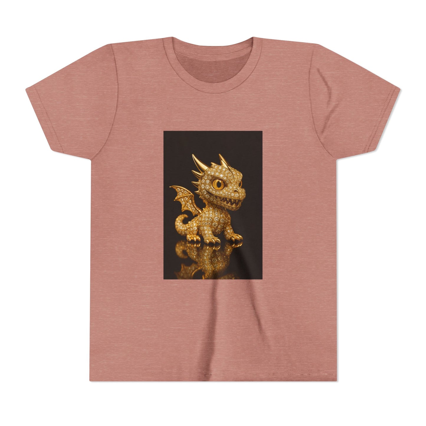 Golden Dragon Youth Tee | Kids Dragon Shirt | Fantasy T-Shirt | Birthday Gift | Playful Apparel | Unique Design