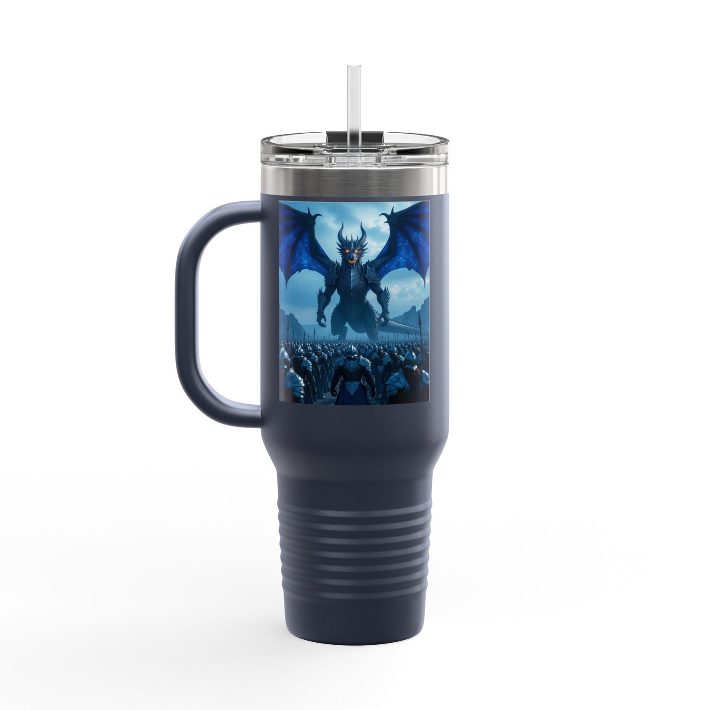 Dragonscale Insulated Travel Mug, Fantasy Drinkware for Adventurers, Customizable, Coffee Cup, 40oz Tumbler, Perfect for Gifts