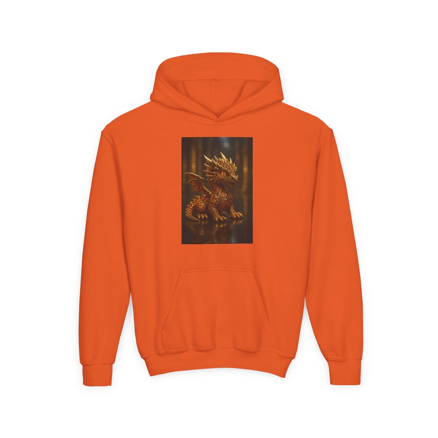 Dragon Fantasy Youth Heavy Blend Hooded Sweatshirt, Adventure Hoodie, Gift for Kids, Fantasy Apparel, Cozy Sweatshirt for Young Dreamers