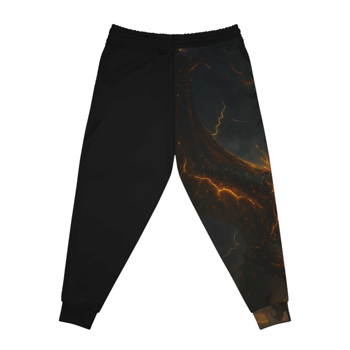 Fire Dragon Graphic Athletic Joggers for Fantasy Lovers