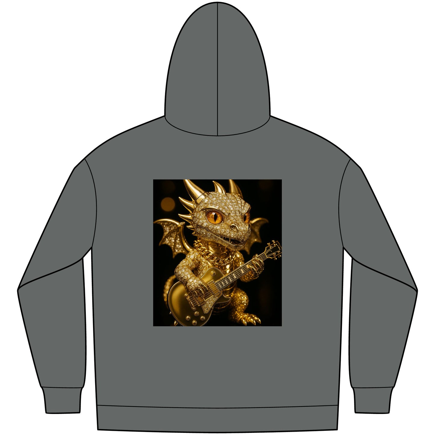 Dragon Graphic Fleece Hoodie, Fantasy Hoodie, Men's Streetwear, Cozy Gift for Gamers, Mythical Dragon Apparel, Unique Hoodie for Everyday