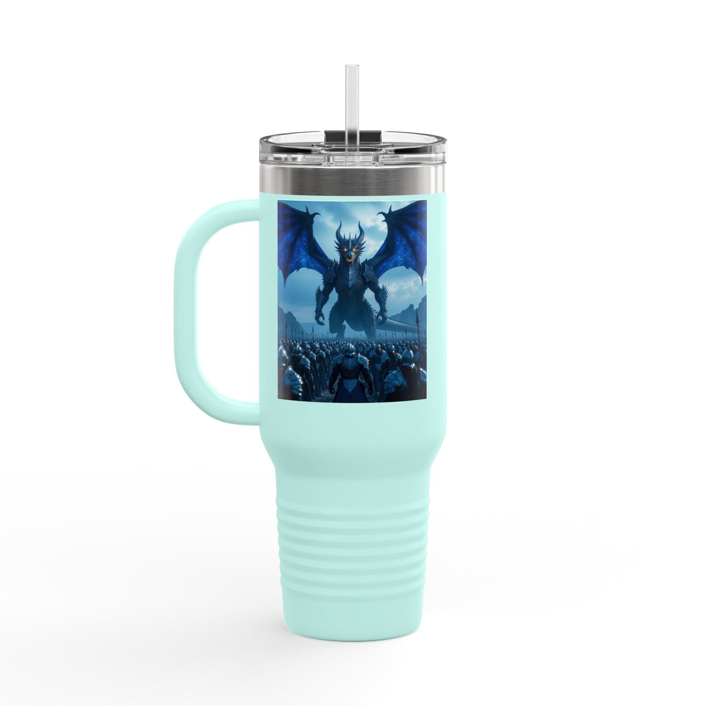 Dragonscale Insulated Travel Mug, Fantasy Drinkware for Adventurers, Customizable, Coffee Cup, 40oz Tumbler, Perfect for Gifts