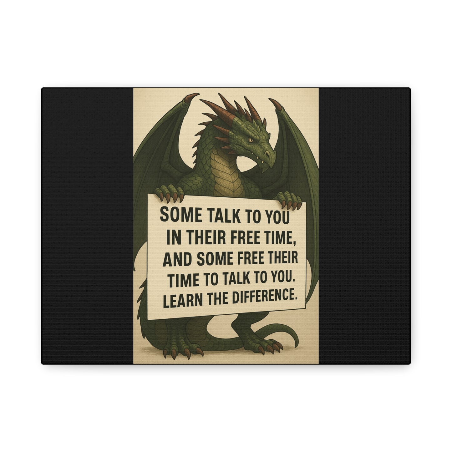 Dragon Wall Art - Motivational Canvas Print with Quote