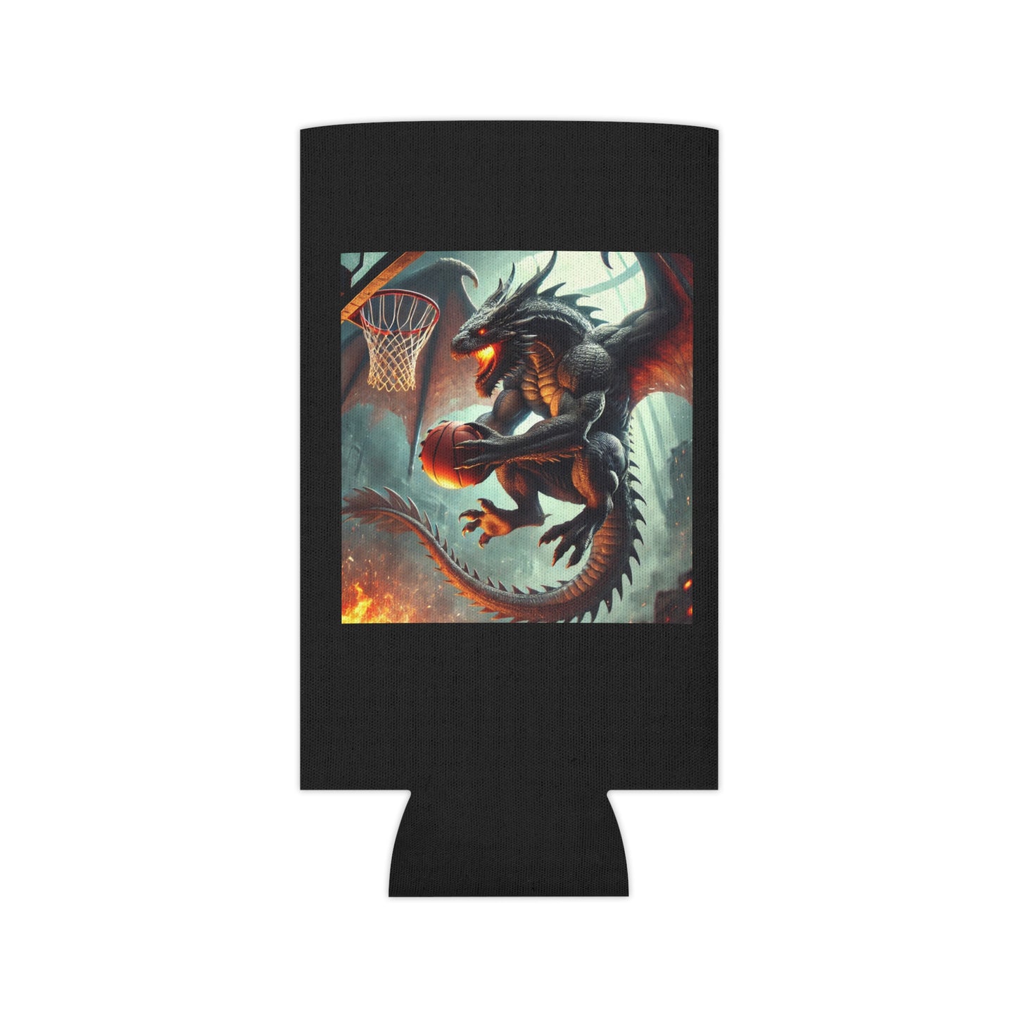 Basketball Dragon Can Cooler - Perfect for Game Day, Tailgating, BBQs, and Sports Fans, Unique Gift for Him, Fun Beverage Holder