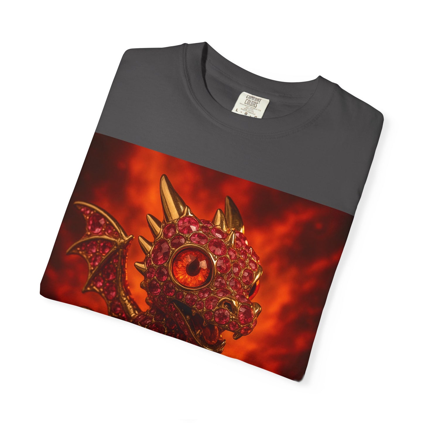 Cute Dragon T-shirt, Unisex Tee, Garment-Dyed Shirt, Gift for Dragon Lovers, Fantasy Apparel, Birthday & Holiday Gift