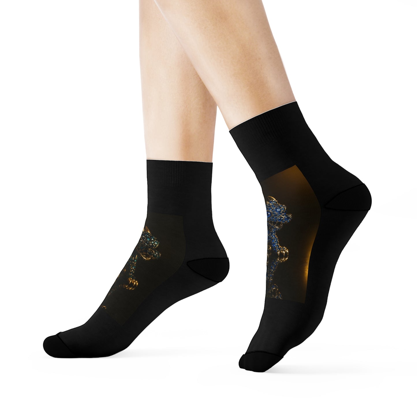 Fantasy Creature Crew Socks, Unique Gift for Gamers, Cozy Socks for Home, Nerdy Accessories, Fun Footwear for All Occasions