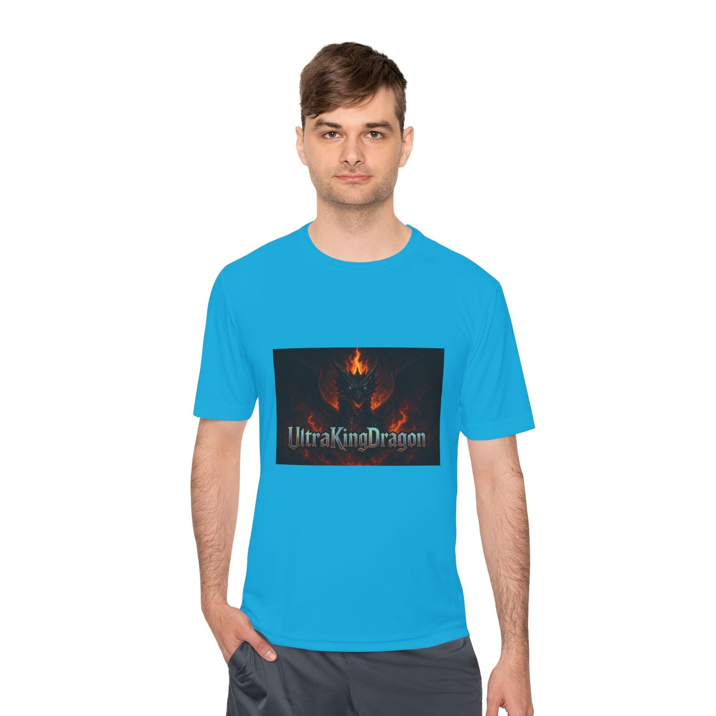 Unisex Moisture Wicking Tee - Dragon Design for Adventure Lovers