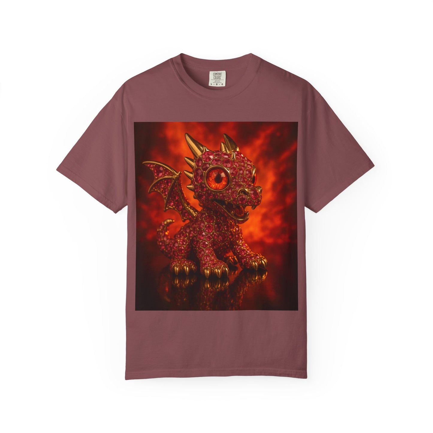 Cute Dragon T-shirt, Unisex Tee, Garment-Dyed Shirt, Gift for Dragon Lovers, Fantasy Apparel, Birthday & Holiday Gift