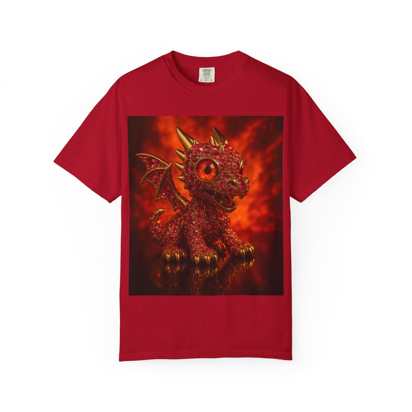 Cute Dragon T-shirt, Unisex Tee, Garment-Dyed Shirt, Gift for Dragon Lovers, Fantasy Apparel, Birthday & Holiday Gift