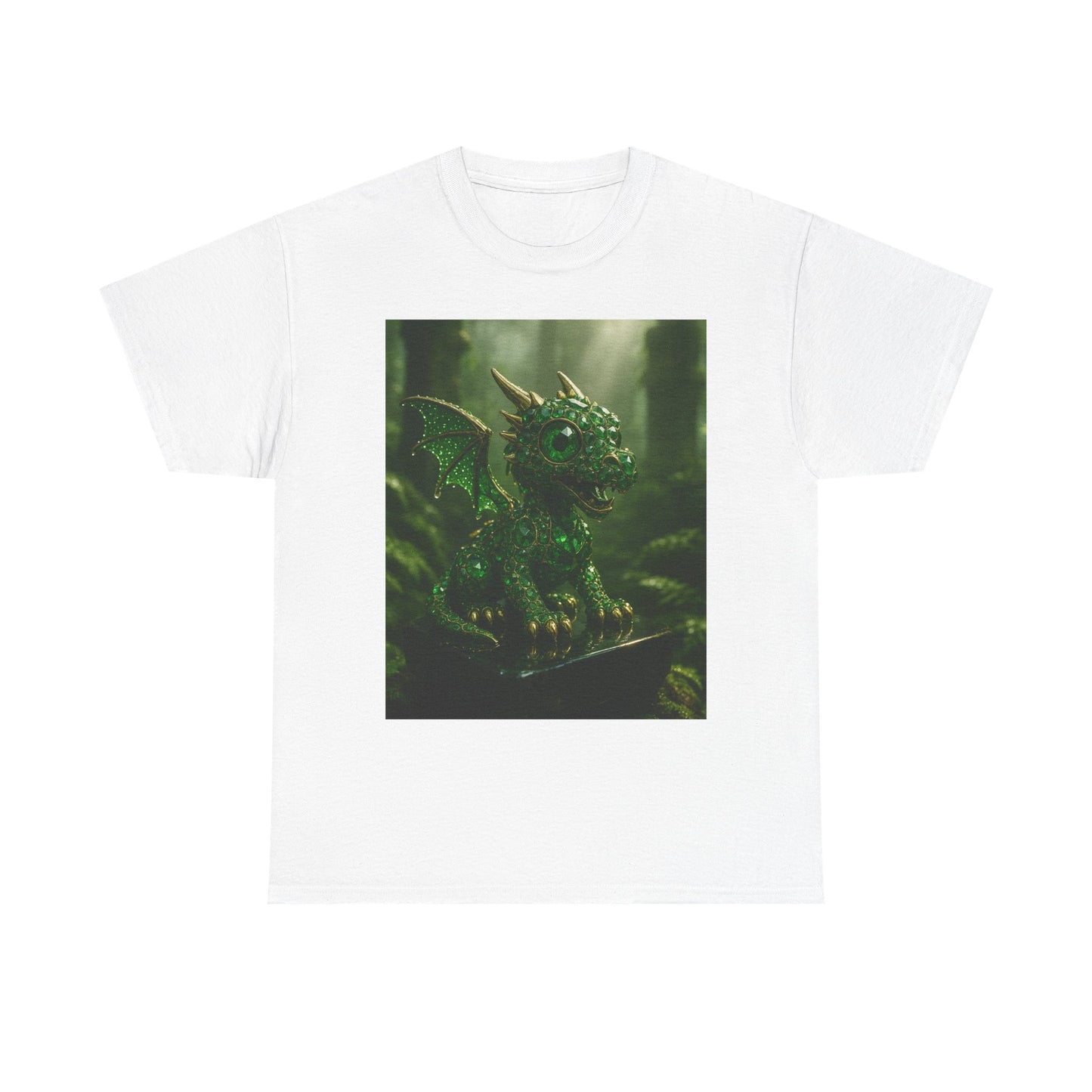 Fantasy Dragon Graphic Tee, Unisex Heavy Cotton Shirt, Cute Dragon Top, Gifts for Dragon Lovers, Whimsical Art T-Shirt, Casual Wear