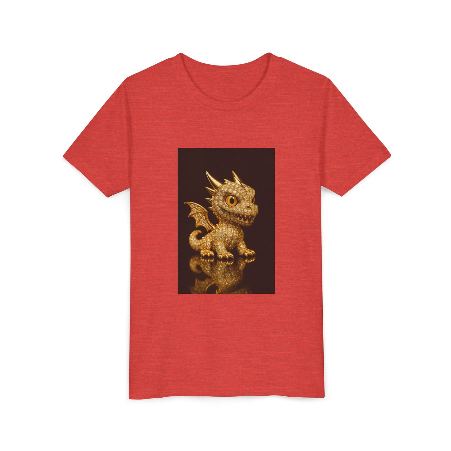 Golden Dragon Youth Tee | Kids Dragon Shirt | Fantasy T-Shirt | Birthday Gift | Playful Apparel | Unique Design