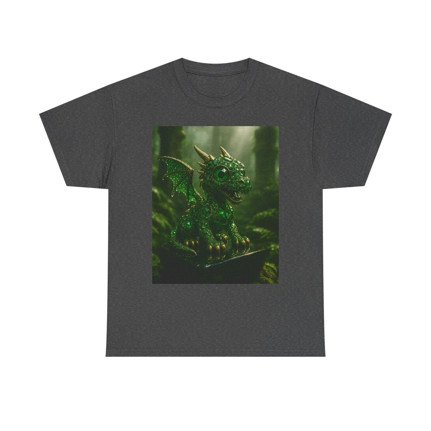 Fantasy Dragon Graphic Tee, Unisex Heavy Cotton Shirt, Cute Dragon Top, Gifts for Dragon Lovers, Whimsical Art T-Shirt, Casual Wear