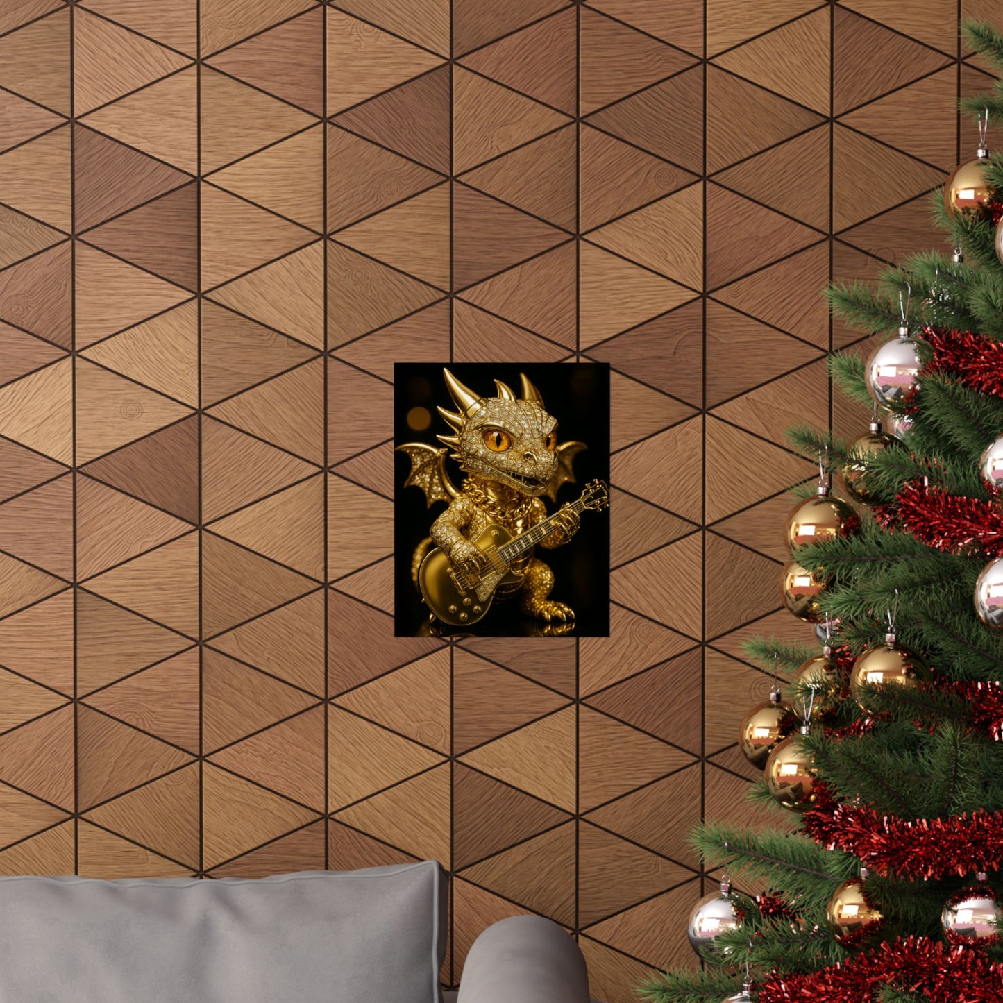 Fantasy Dragon & Genie Matte Vertical Poster - Unique Wall Art for Home Decor