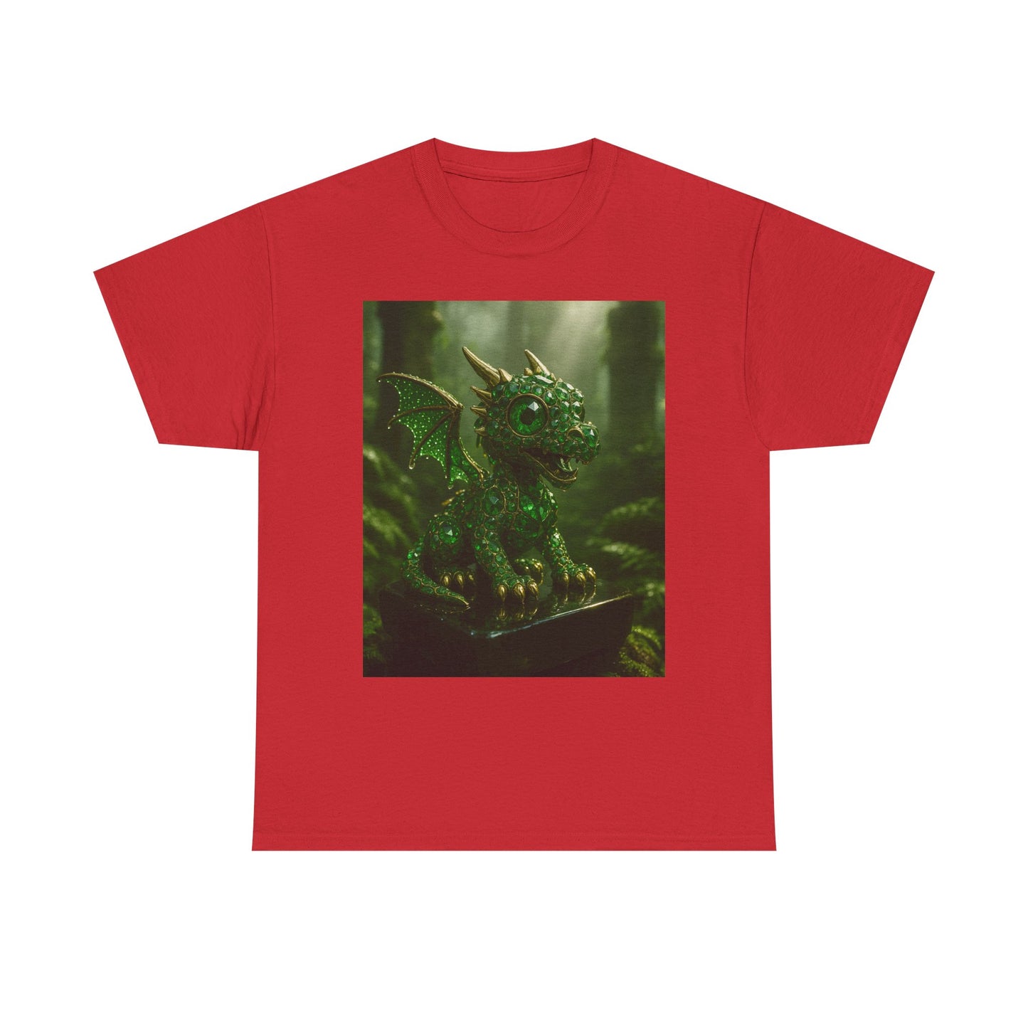 Fantasy Dragon Graphic Tee, Unisex Heavy Cotton Shirt, Cute Dragon Top, Gifts for Dragon Lovers, Whimsical Art T-Shirt, Casual Wear