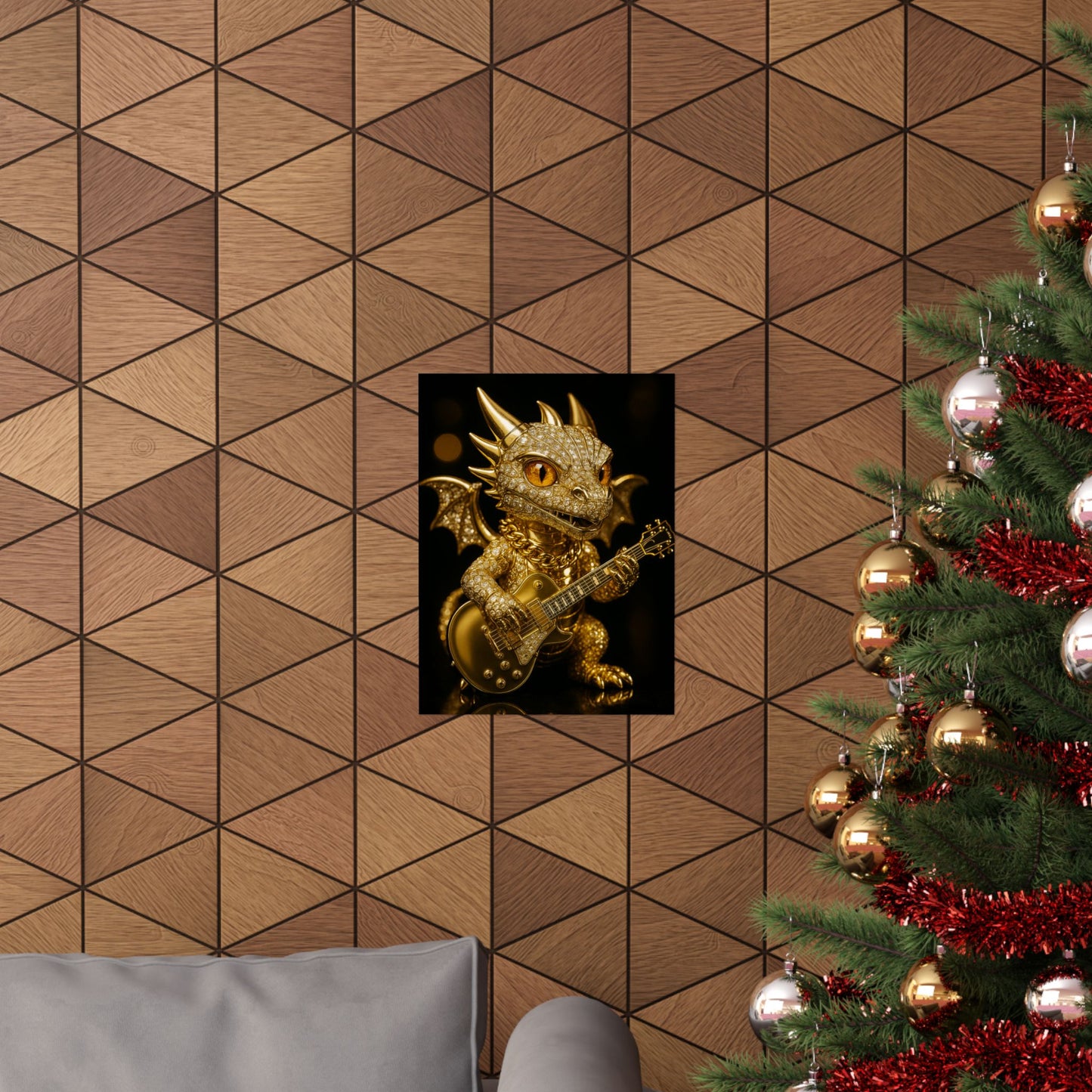 Fantasy Dragon & Genie Matte Vertical Poster - Unique Wall Art for Home Decor